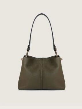 Strathberry Green Pebble Leather Lana Shoulder Bag Size Medium